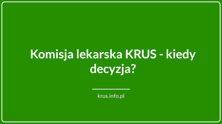 Komisja lekarska KRUS