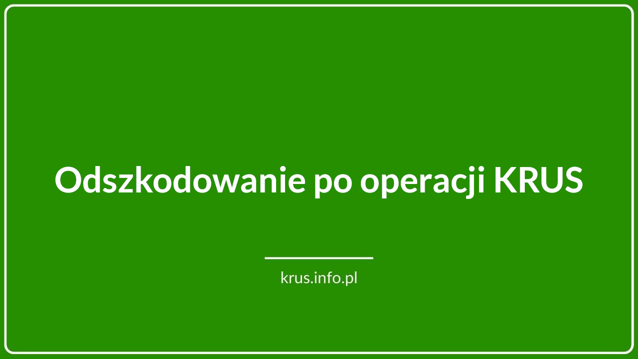 Odszkodowanie po opracji