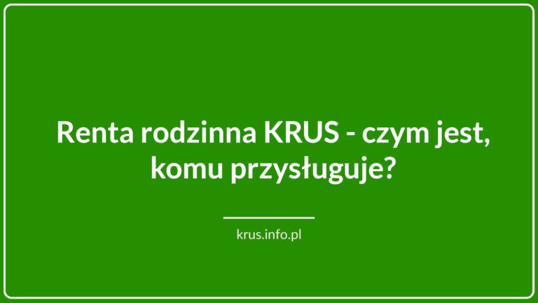 Renta rodzinna KRUS