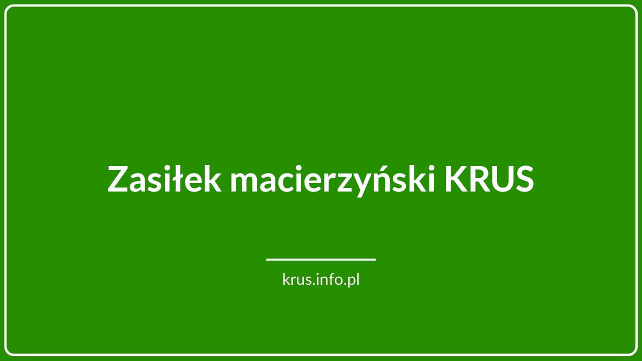 Zasiłek Macierzyński